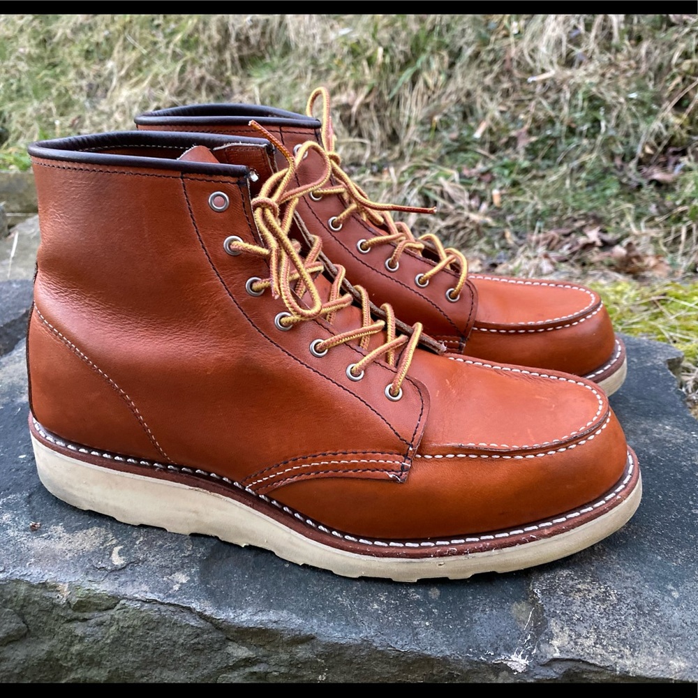 Red Wing Moc Toe Leather Boots Women’s Size 10